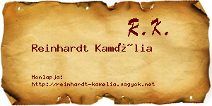 Reinhardt Kamélia névjegykártya